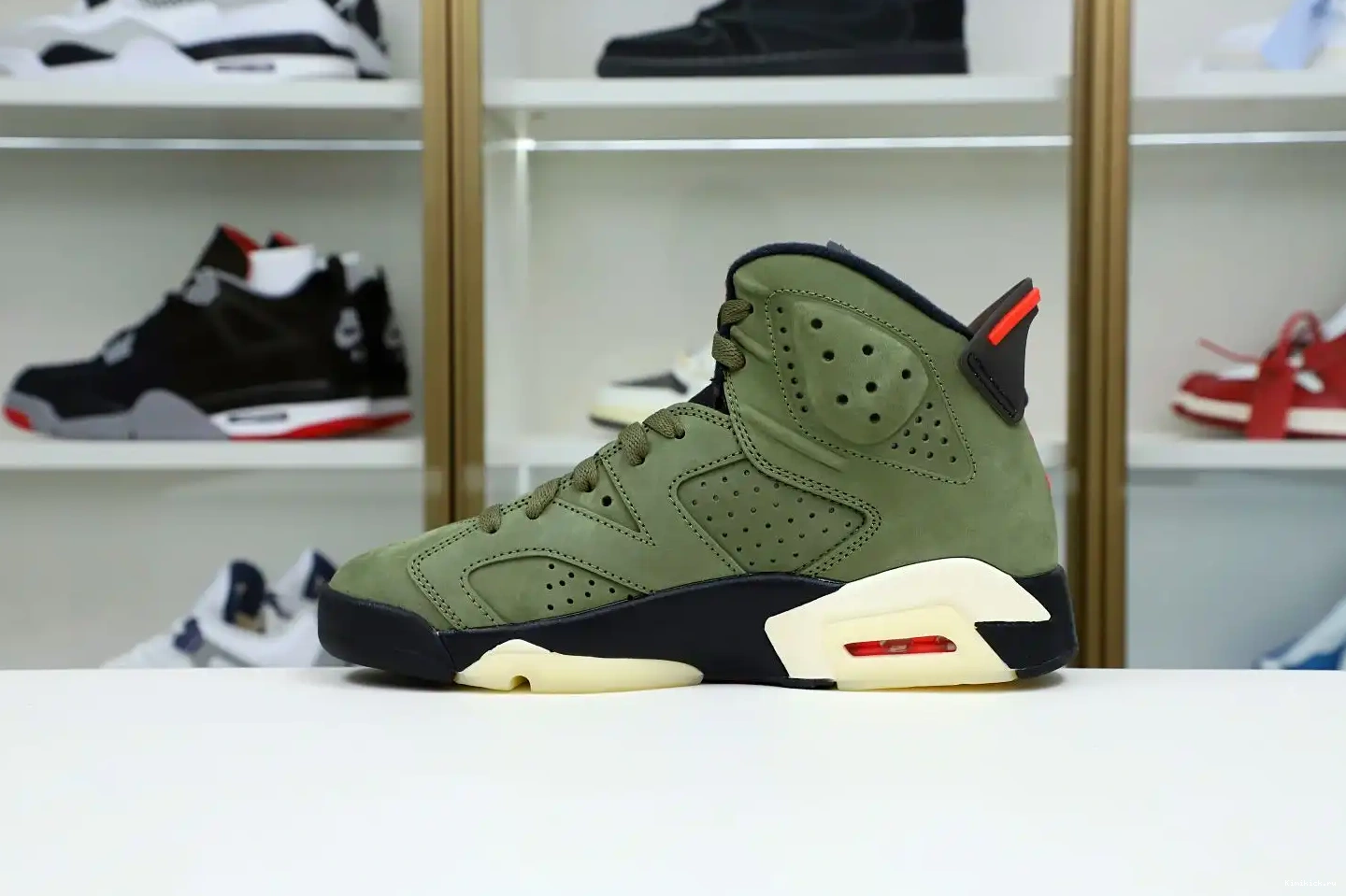 Kimikick TRAVIS RETRO JORDAN X AIR SCOTT 6 'OLIVE' 0521